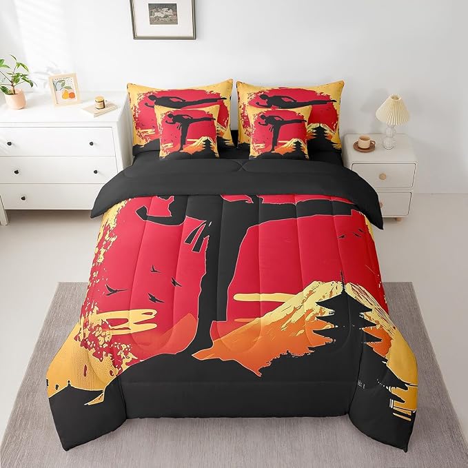 Deep Black Red Yellow