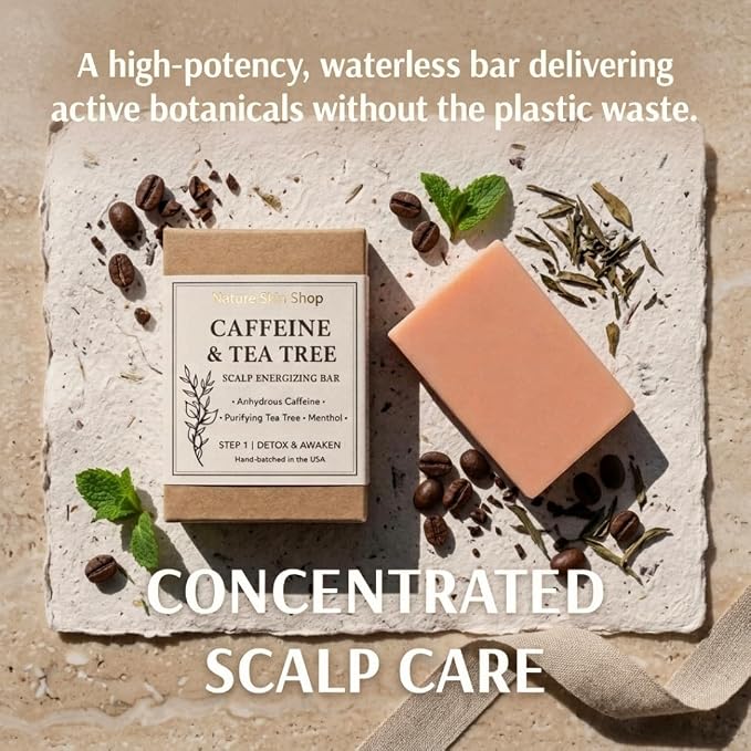 CAFFEINE HAIR LOSS ORGANIC SHAMPOO BAR WITH TEA TREE OI