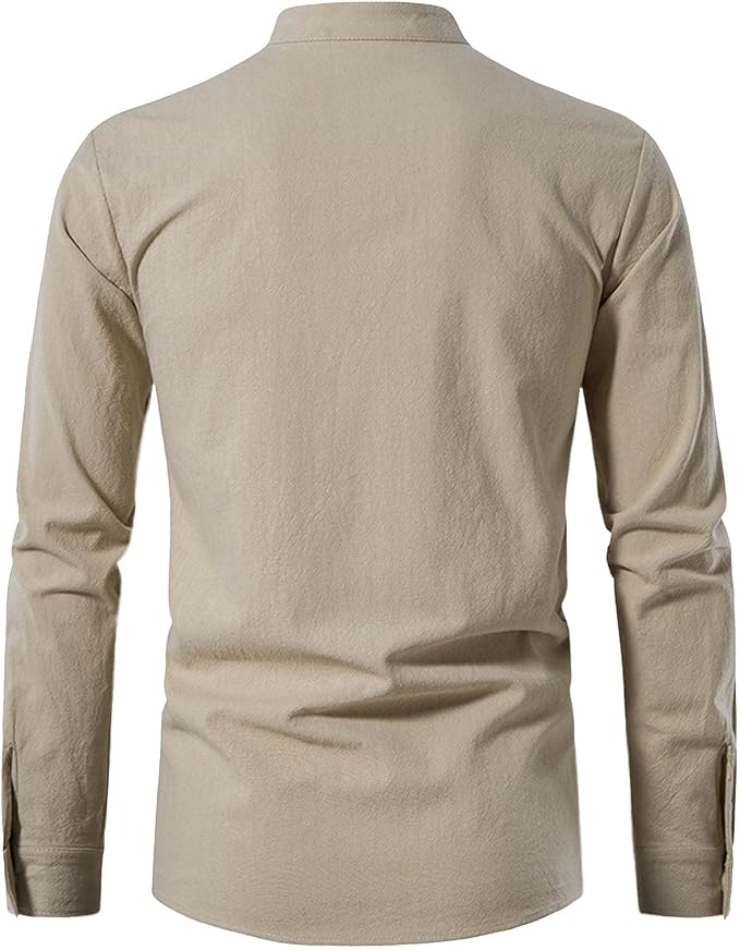 Mens Retro Viking Henley Shirt 05