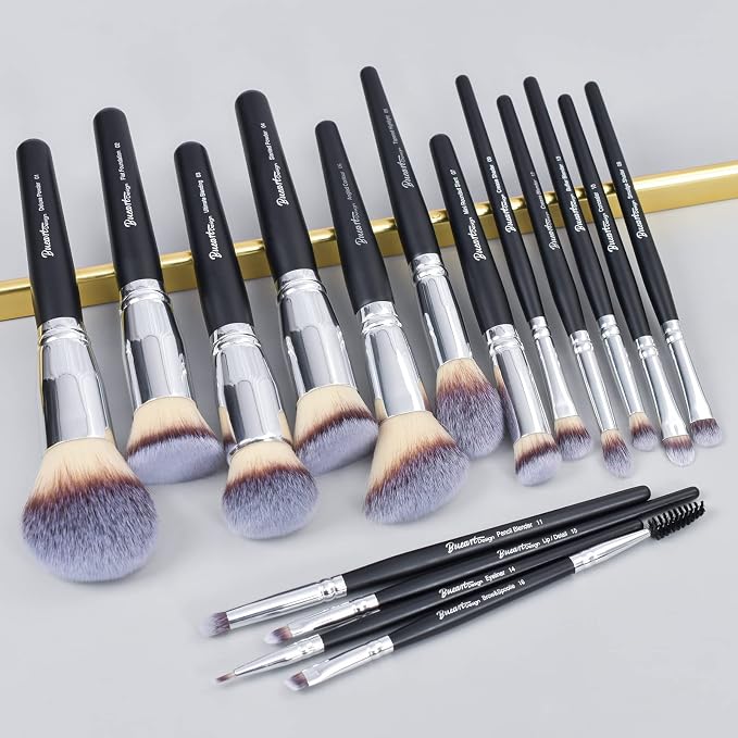 16Pcs Matte Black