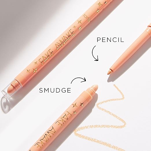 nude eyeliner & black false lashes