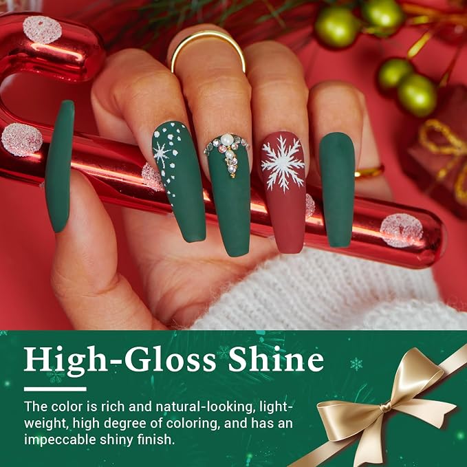 Green Red Glitter