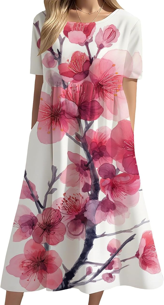 Floral Black Red