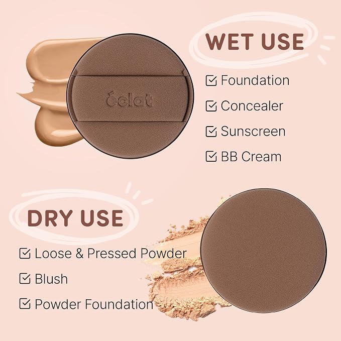 Rubycell Puff Mocha Round 2pcs