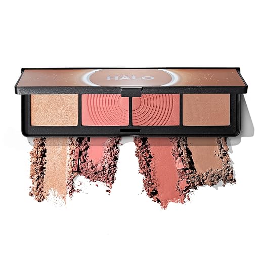 02 - Back To Cali (Champagne highlighter, soft peach blush, dusty rose blush, fair contour)