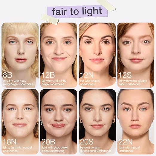 12B fair beige (fair skin with cool, pink undertones )