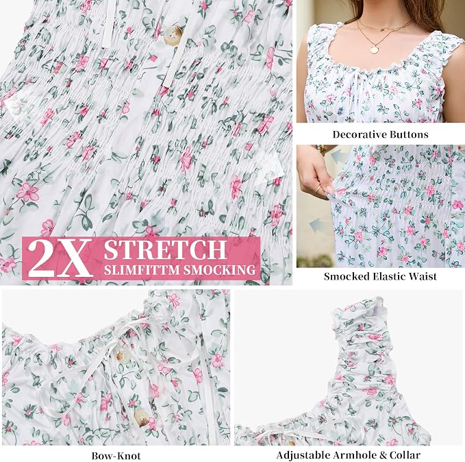 Pink Green Floral