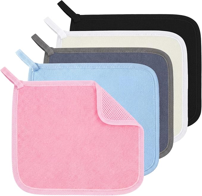 Gray, White, Pink, Blue, Black