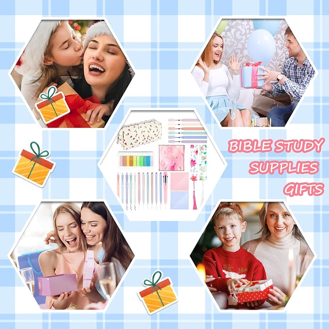 Ab-24pcs bible study supplies journal kit