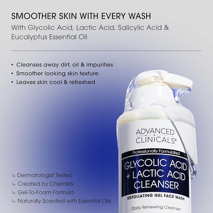 Exfoliating Glycolic + Lactic Acid Face Wash