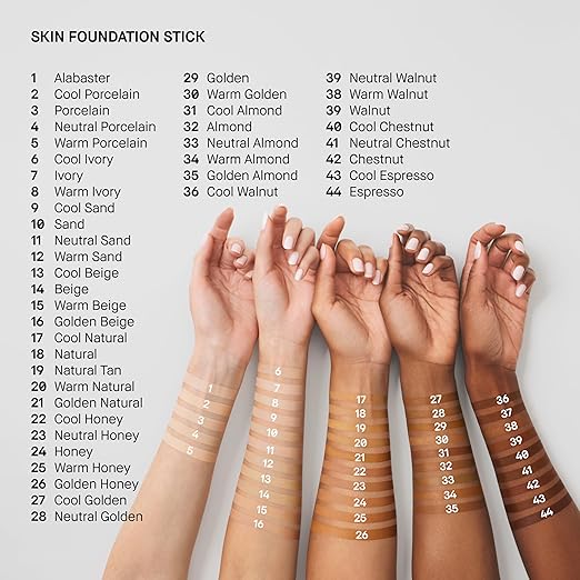 43 Cool Espresso (Cool darkest brown with neutral undertones; for the deepest skin)