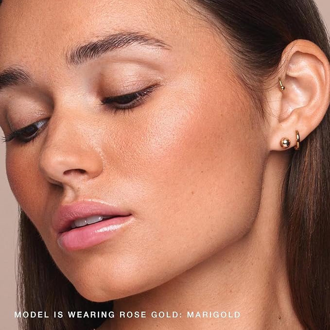 Marigold​: shimmering warm​ golden peach​ / Rose Petal: shimmering cool​ light coral​ (De Luxe Mini)
