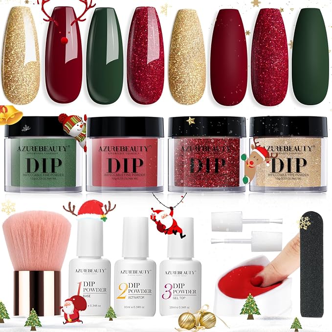 Green Red Glitter