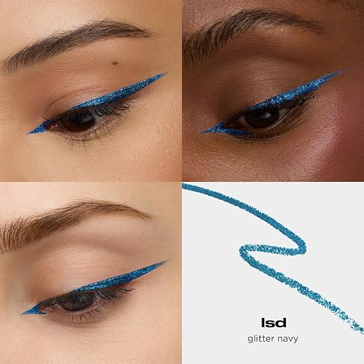 LSD (navy shimmer with bright turquoise micro-sparkle)