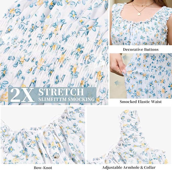 Yellow Blue Floral