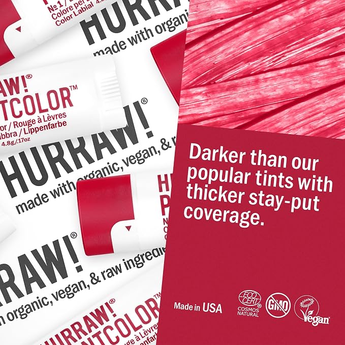 Hurraw! LIP COLOR №1 (RED), №2 (RED/PURPLE), №3 (PINK/PURPLE)
