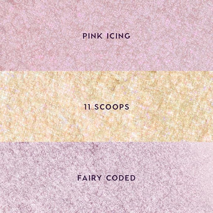 ivory, baby pink, cool lavender