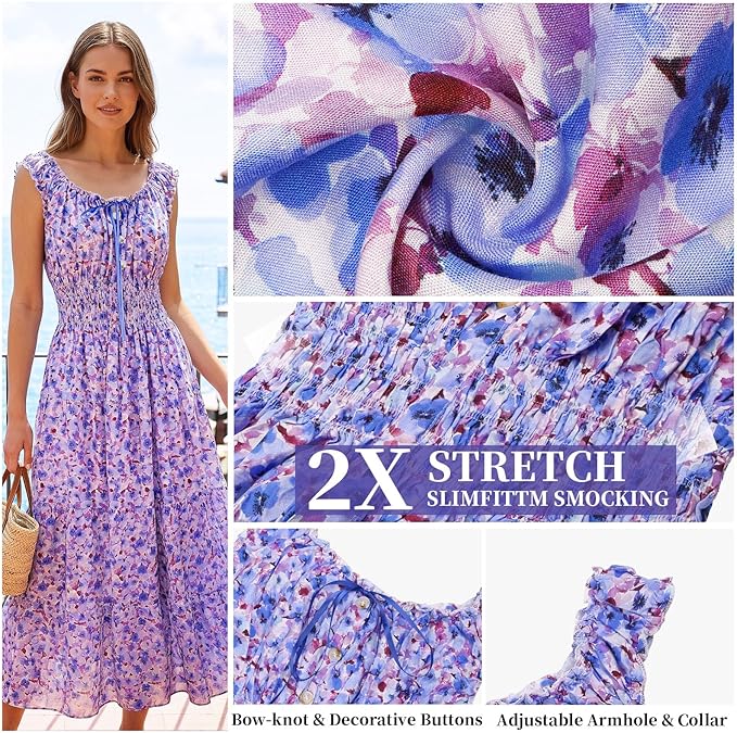 Blue Purple Floral